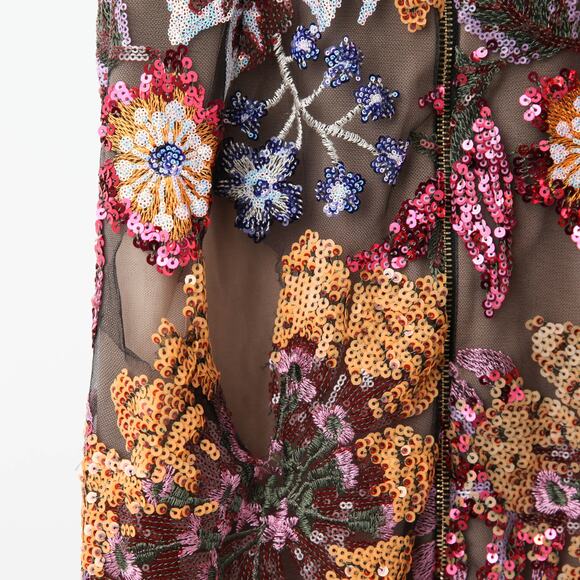 Bronx and Banco Dahlia Gown in Sequin Multi Size S - Picture 8 of 8